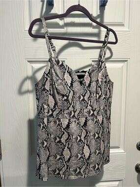 torrid Black & White Snake Print Cami Tank